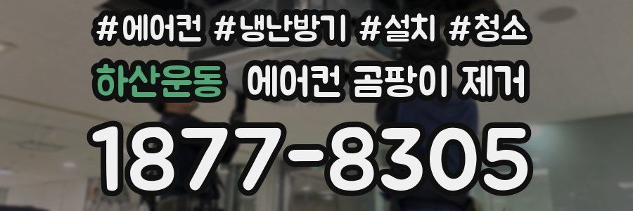 하산운동 에어컨 곰팡이 제거