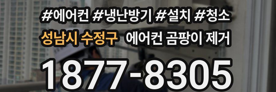 성남시 수정구 에어컨 곰팡이 제거
