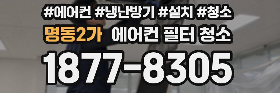 명동2가 에어컨 필터 청소
