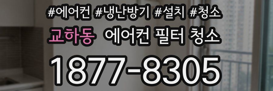 교하동 에어컨 필터 청소