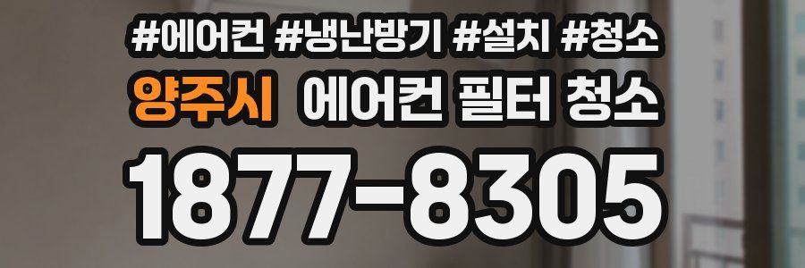 양주시 에어컨 필터 청소