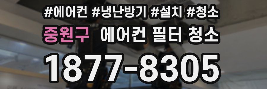 중원구 에어컨 필터 청소