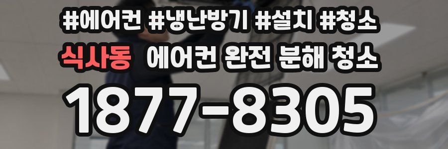 식사동 에어컨 완전 분해 청소