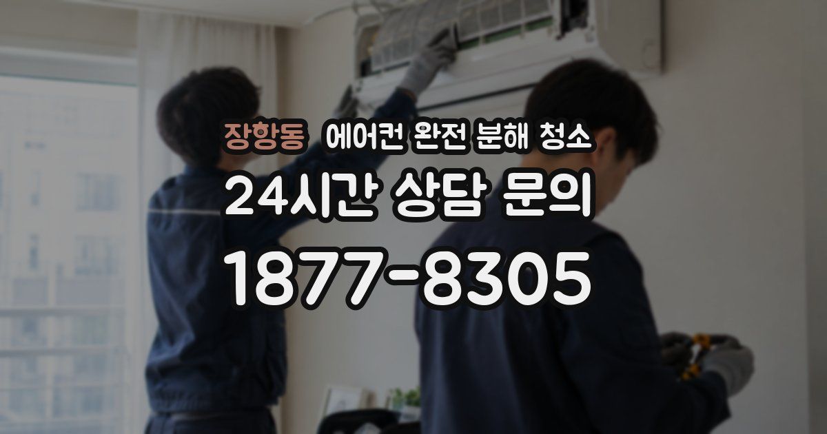장항동 에어컨 완전 분해 청소