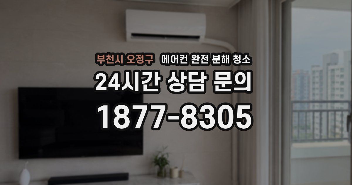 부천시 오정구 에어컨 완전 분해 청소