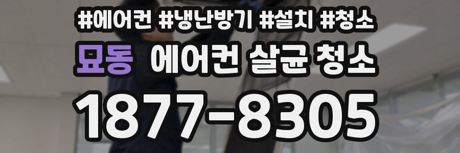 묘동 에어컨 살균 청소