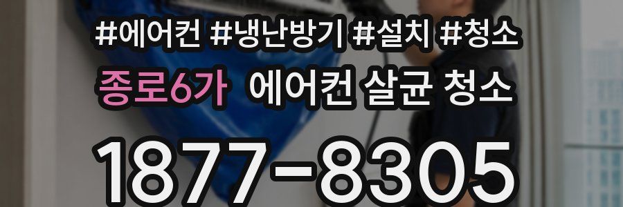 종로6가 에어컨 살균 청소