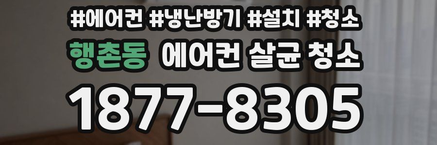 행촌동 에어컨 살균 청소