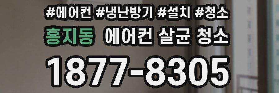 홍지동 에어컨 살균 청소