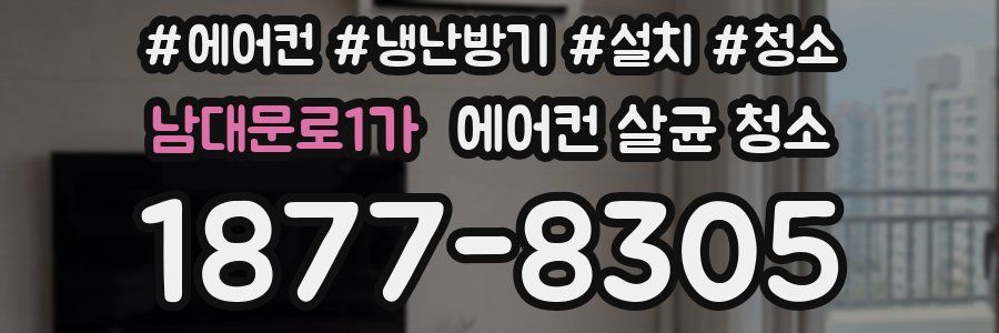 남대문로1가 에어컨 살균 청소