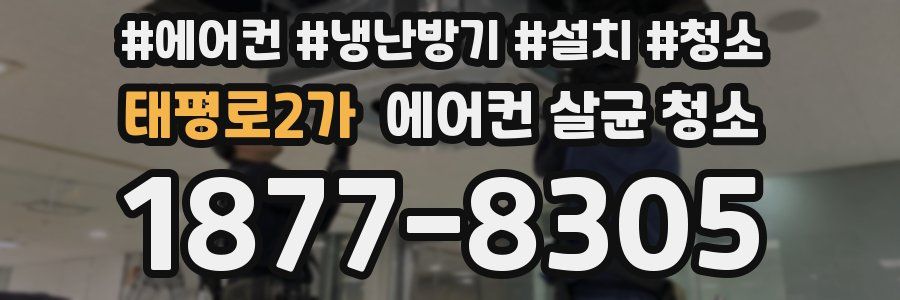 태평로2가 에어컨 살균 청소