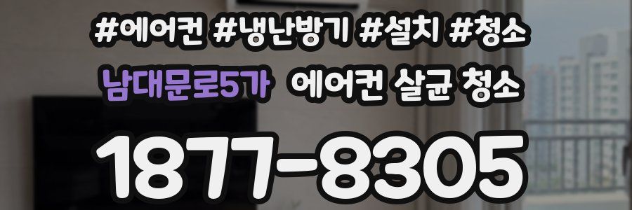 남대문로5가 에어컨 살균 청소