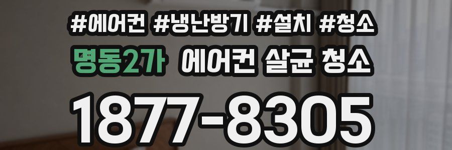 명동2가 에어컨 살균 청소