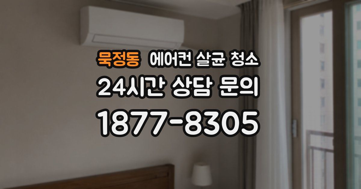 묵정동 에어컨 살균 청소