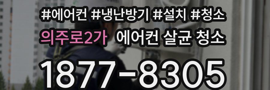 의주로2가 에어컨 살균 청소