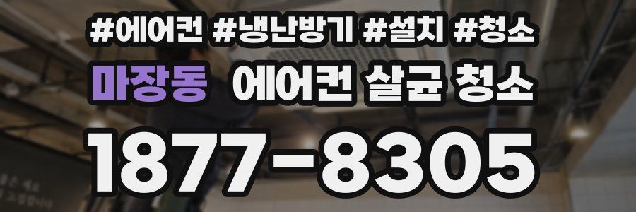 마장동 에어컨 살균 청소