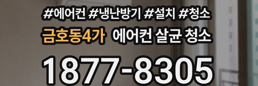 금호동4가 에어컨 살균 청소