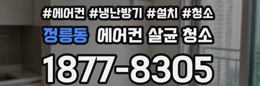 정릉동 에어컨 살균 청소