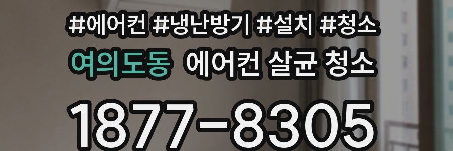 여의도동 에어컨 살균 청소