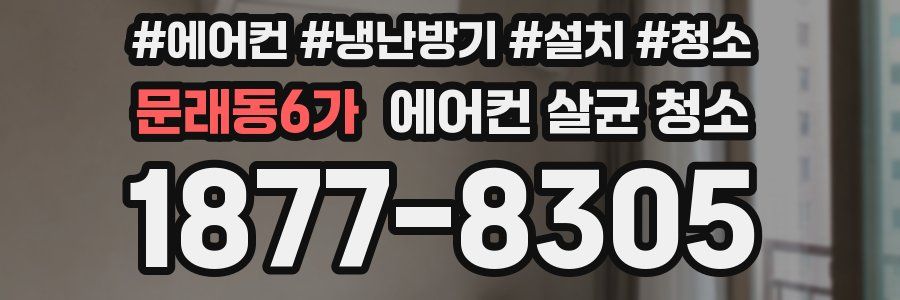 문래동6가 에어컨 살균 청소