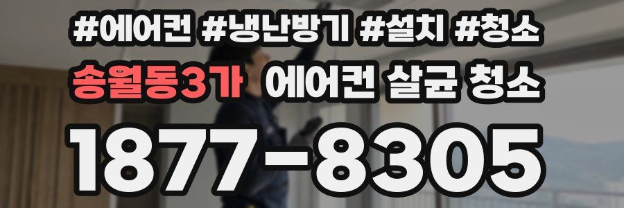 송월동3가 에어컨 살균 청소