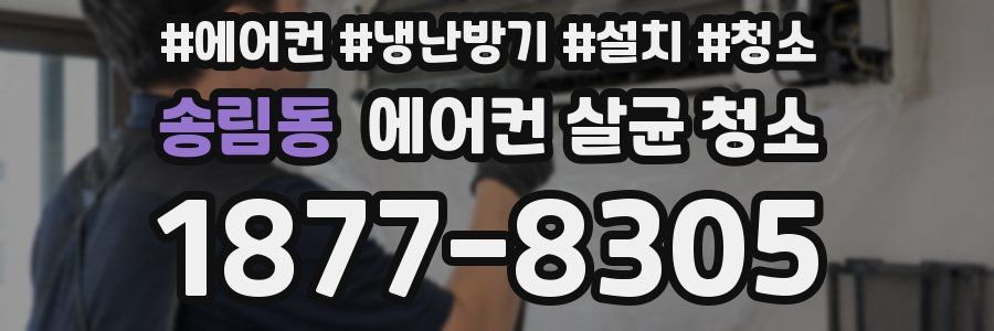 송림동 에어컨 살균 청소