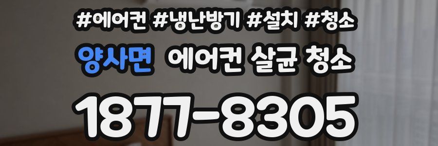 양사면 에어컨 살균 청소