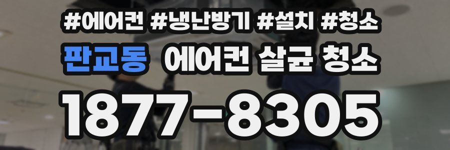 판교동 에어컨 살균 청소