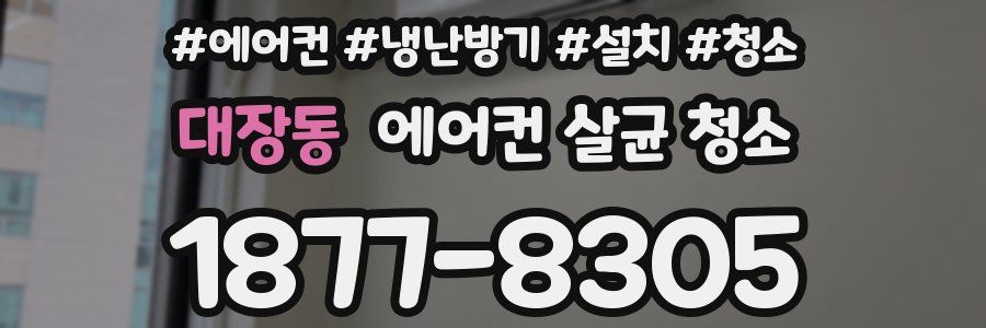 대장동 에어컨 살균 청소