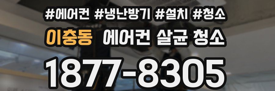 이충동 에어컨 살균 청소