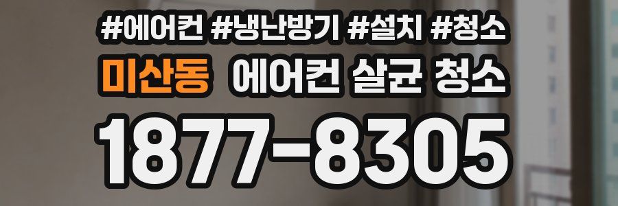 미산동 에어컨 살균 청소