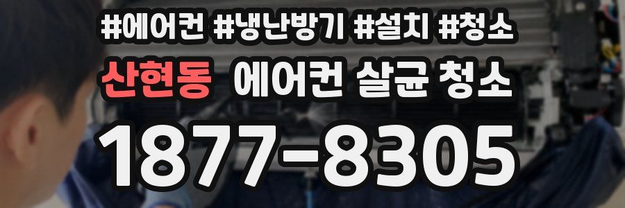 산현동 에어컨 살균 청소