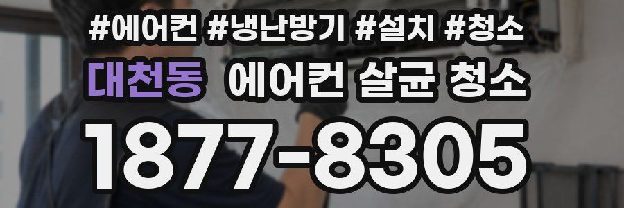 대천동 에어컨 살균 청소