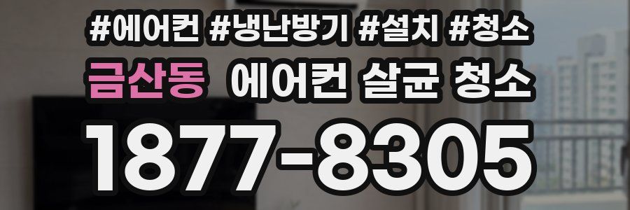 금산동 에어컨 살균 청소