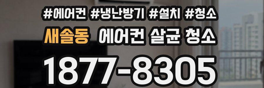 새솔동 에어컨 살균 청소