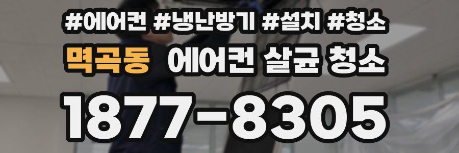 멱곡동 에어컨 살균 청소
