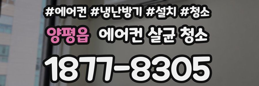 양평읍 에어컨 살균 청소