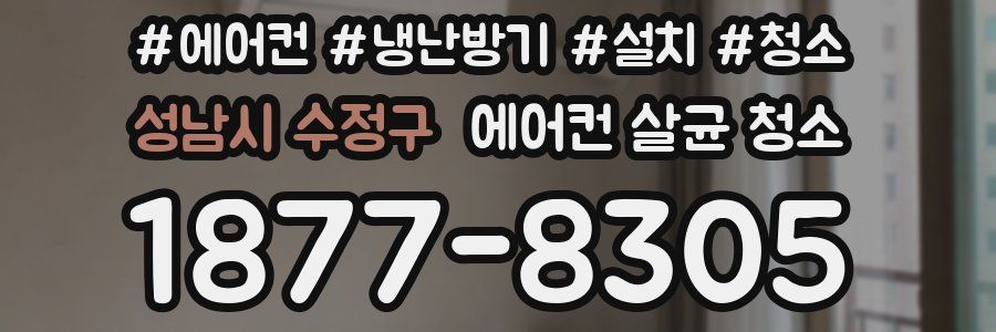 성남시 수정구 에어컨 살균 청소