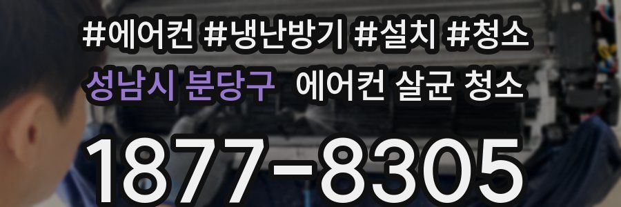 성남시 분당구 에어컨 살균 청소