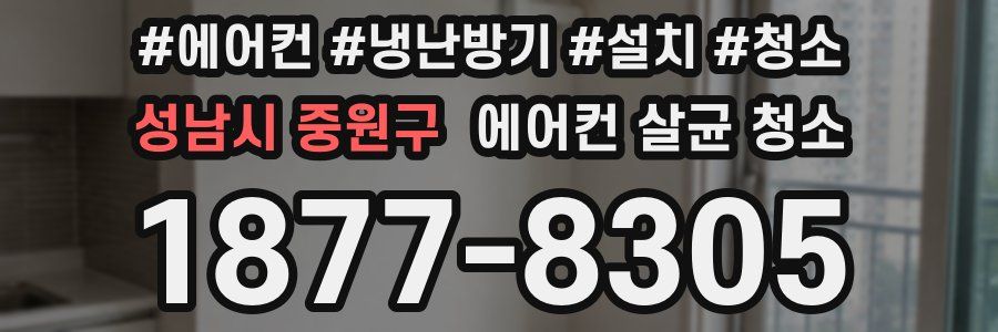성남시 중원구 에어컨 살균 청소