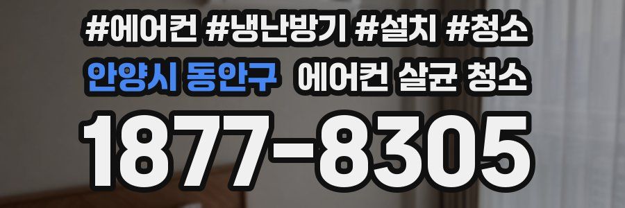 안양시 동안구 에어컨 살균 청소