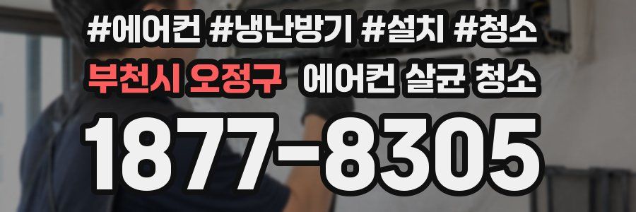 부천시 오정구 에어컨 살균 청소