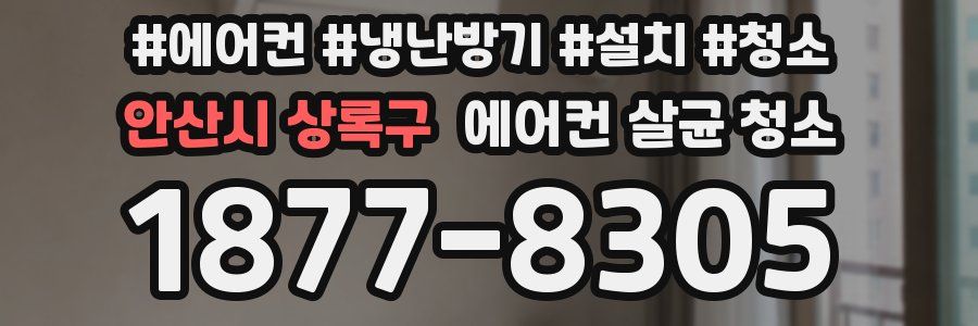 안산시 상록구 에어컨 살균 청소