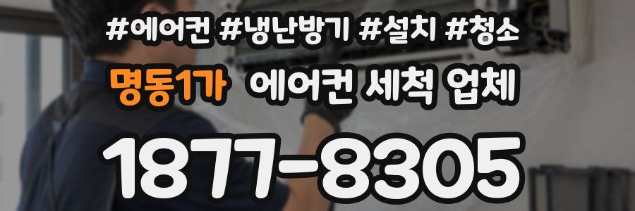 명동1가 에어컨 세척 업체