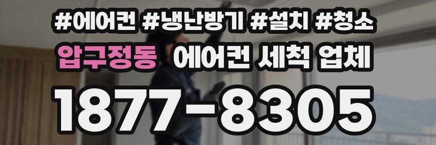 압구정동 에어컨 세척 업체