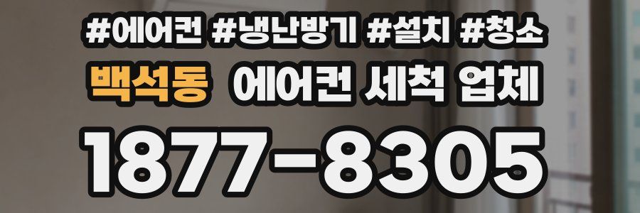 백석동 에어컨 세척 업체