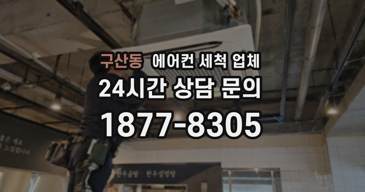 구산동 에어컨 세척 업체