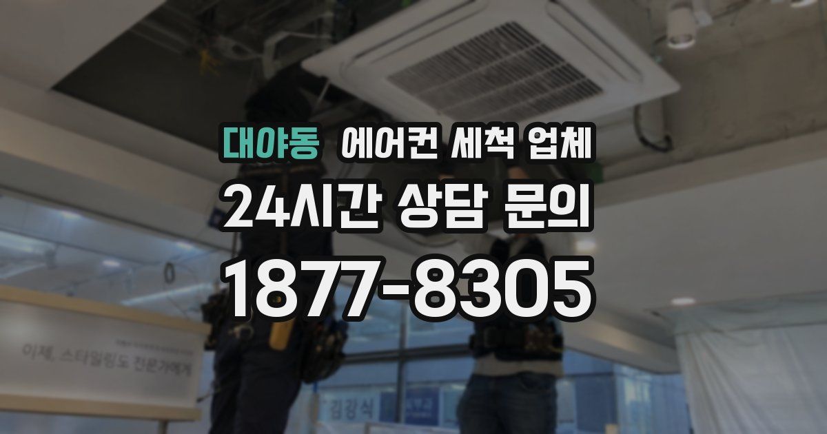 대야동 에어컨 세척 업체