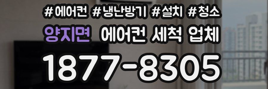 양지면 에어컨 세척 업체