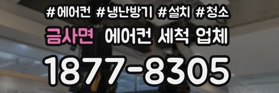 금사면 에어컨 세척 업체